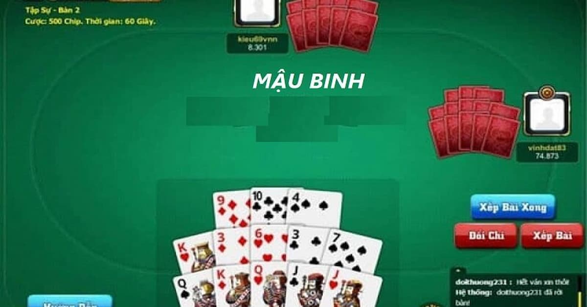 Khái quát sân chơi game bài mậu binh